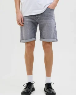 JACK&JONES - Bermuda di jeans Rick original grigio denim