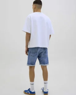 JACK&JONES - Bermuda di jeans Rick original blue denim