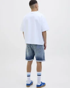 JACK&JONES - Bermuda di jeans Rick in blue denim