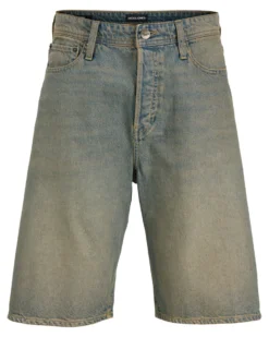 JACK & JONES - BERMUDA IN JEANS BAGGY ALEX BLUE DENIM DA UOMO