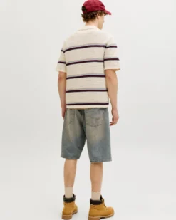 JACK & JONES - BERMUDA IN JEANS BAGGY ALEX BLUE DENIM DA UOMO