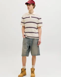 JACK & JONES - BERMUDA IN JEANS BAGGY ALEX BLUE DENIM DA UOMO