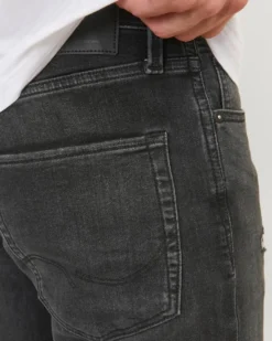 JACK&JONES - Bermuda in jeans neri con strappi