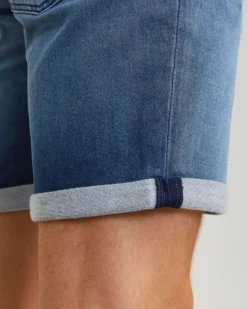 JACK&JONES - Bermuda in jeans scuro 5 tasche