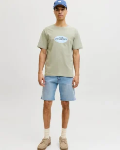 JACK&JONES- Bermuda jeans Rick light denim