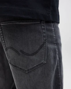 JACK&JONES - Bermuda jeans Rick black denim