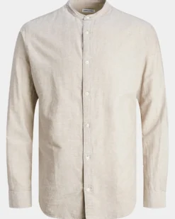 JACK&JONES - Camicia beige manica lunga