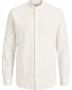 JACK & JONES -CAMICIA MANICA LUNGA BIANCA DA UOMO