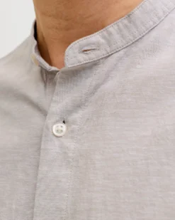 JACK & JONES -CAMICIA MANICA LUNGA BEIGE DA UOMO