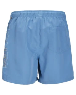 JACK&JONES - Costume da bagno celeste con logo laterale e tasche