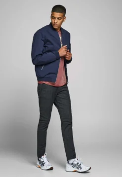 JACK & JONES - GIUBBINO BOMBER BLU DA UOMO