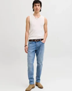 JACK & JONES - JEANS MIKE BLUE DENIM DA UOMO