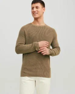 JACK&JONES - MAGLIA PULLOVER BISCOTTO DA UOMO