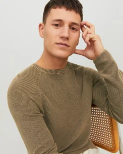 JACK&JONES - MAGLIA PULLOVER BISCOTTO DA UOMO