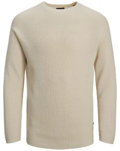 JACK&JONES - MAGLIA PULLOVER BIANCA DA UOMO