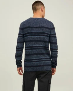 JACK&JONES - MAGLIONE UOMO A GIROCOLLO BLU