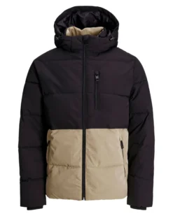JACK & JONES - PIUMINO VERDE DA UOMO IDROREPELLENTE CON CAPPUCCIO