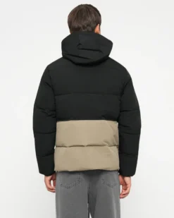 JACK & JONES - PIUMINO VERDE DA UOMO IDROREPELLENTE CON CAPPUCCIO