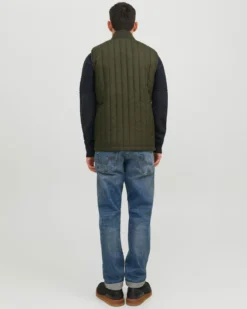JACK&JONES - SMANICATO TRAPUNTATO VERDE MILITARE DA UOMO