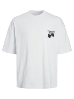JACK&JONES T-SHIRT BIANCA DA UOMO OVERSIZE