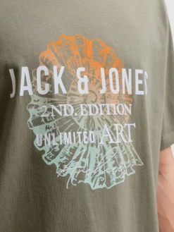 JACK&JONES - Tshirt manica corta gradient verde con stampa