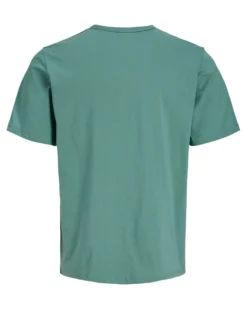 JACK&JONES - Tshirt manica corta college verde salvia con logo
