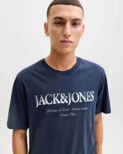 JACK & JONES - TSHIRT MANICA CORTA BLU DA UOMO