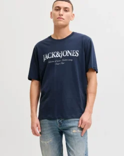 JACK & JONES - TSHIRT MANICA CORTA BLU DA UOMO