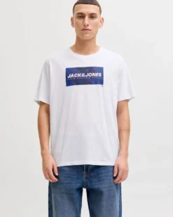 JACK & JONES - TSHIRT MANICA CORTA BIANCA DA UOMO