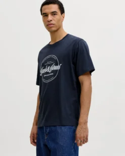 JACK & JONES - TSHIRT MANICA CORTA BLU DA UOMO