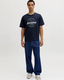 JACK & JONES - TSHIRT MANICA CORTA BLU DA UOMO