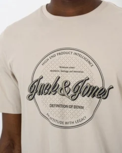 JACK&JONES - Tshirt manica corta college nera con logo