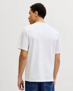 JACK&JONES - Tshirt manica corta college bianca con logo