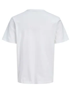 JACK&JONES - Tshirt manica corta college bianca con logo