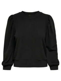 JACQUELINE DE YONG - FELPA NERA ANNY 7/8 SWEAT
