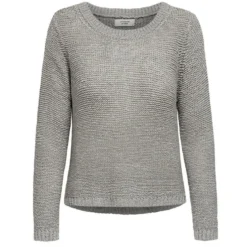 JACQUELINE de YONG - MAGLIA DONNA PULLOVER DI FILO GRIGIA