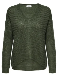 JACQUELINE DE YONG - MAGLIONE A MAGLIA DONNA VERDONE