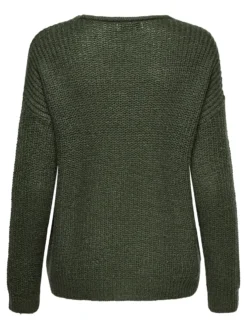 JACQUELINE DE YONG - MAGLIONE A MAGLIA DONNA VERDONE