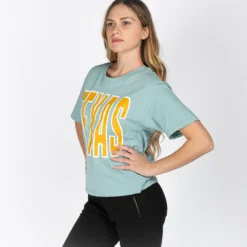 JACQUELINE de YONG - T-SHIRT MANICA CORTA IN COTONE CON SCRITTA TEXAS