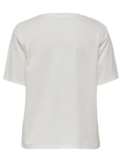 JACQUELINE de YONG - T-SHIRT MANICA CORTA VIOLA IN COTONE CON SCRITTA NEW YORK