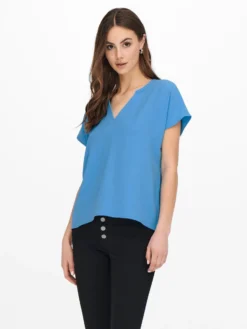 JACQUELINE DE YONG - TSHIRT MEZZA MANICA NERA DA DONNA