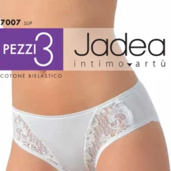 JADEA - SLIP PIZZO COTONE BIELASTICO 3 PEZZI