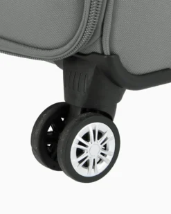 JAGUAR - TROLLEY GRIGIO IN TESSUTO CON DOPPIA TASCA FRONTALE, COMBINAZIONE TSA E 4 RUOTE