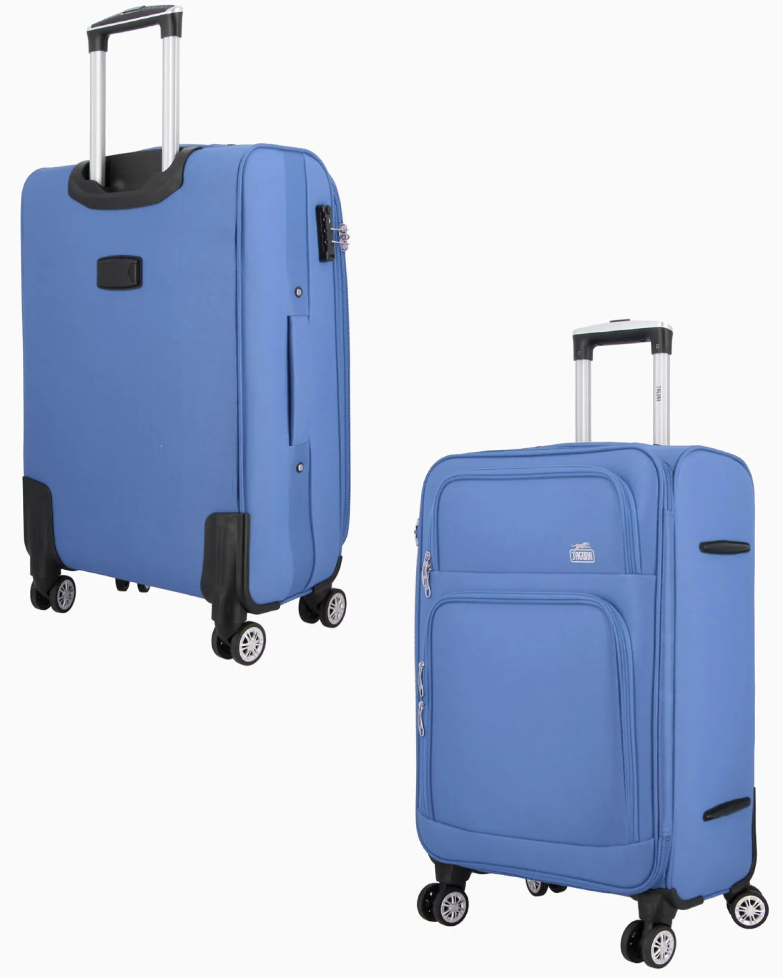 JAGUAR - TROLLEY JEANS IN TESSUTO CON DOPPIA TASCA FRONTALE, COMBINAZIONE TSA E 4 RUOTE
