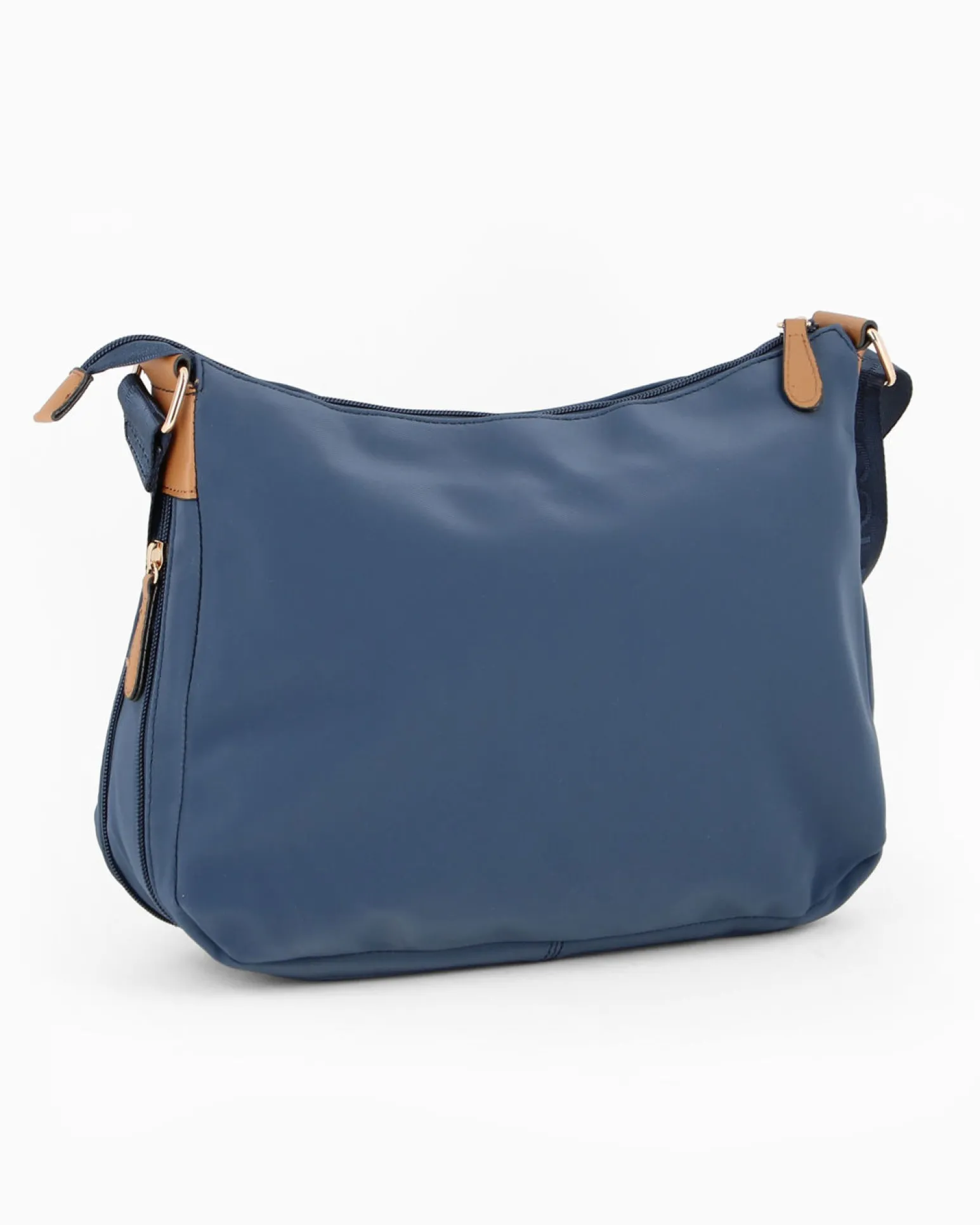 JUST GOLF - Borsa blu con doppia tasca frontale, manico regolabile e cerniera ad espansione
