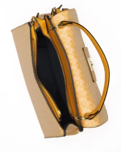 JUST GOLF - Borsa un manico gialla con tracolla removibile e tasca fontale loggata con patta
