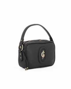 JUST GOLF - Borsa un manico nera con logo frontale e tracolla regolabile