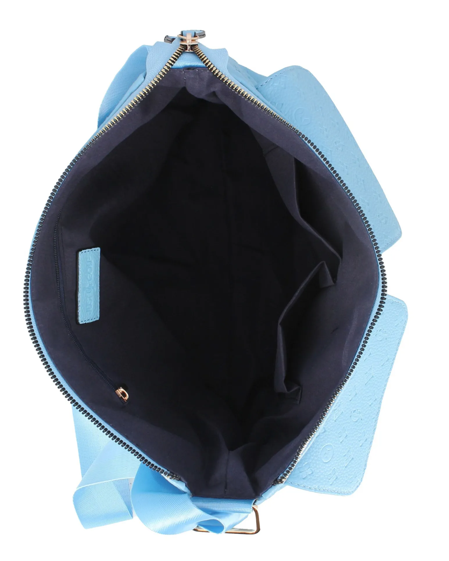 JUST GOLF - Tracolla azzurra loggata con con tre tasche frontali