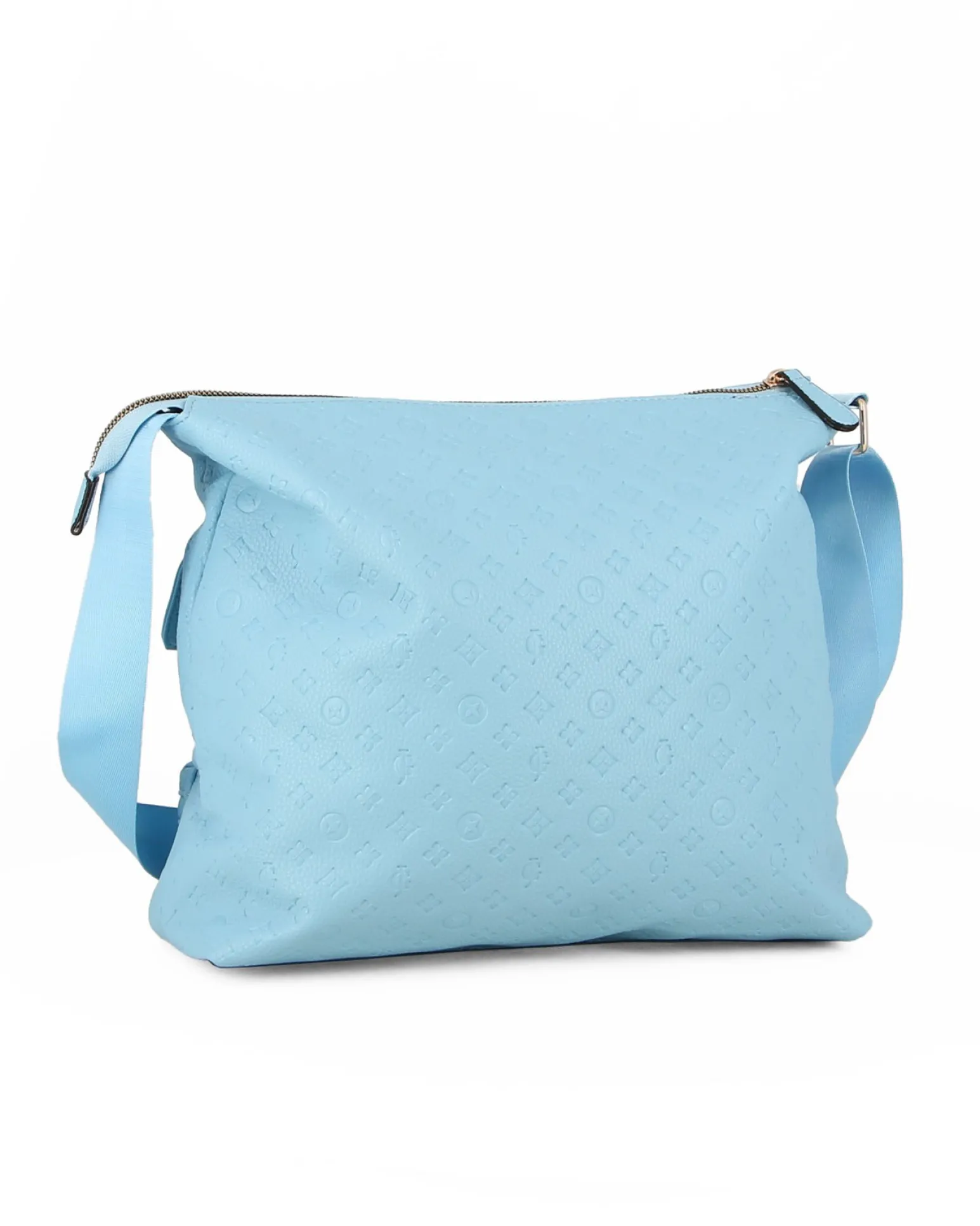 JUST GOLF - Tracolla azzurra loggata con con tre tasche frontali