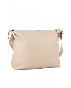 JUST GOLF - Tracolla beige loggata con con tre tasche frontali